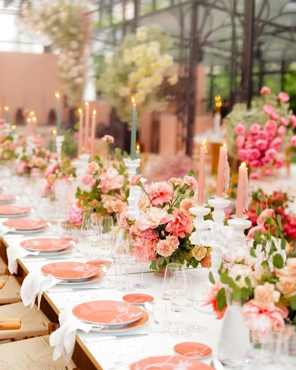 Each table had a different design direction and colour theme. Taken from the handpainted @mariedaage plates. The soft pastels led into the floral design and candles on each table, making each grouping seem unique and special for the guests experiencing it.  
🌸 Planning & Design: @lakecomoweddings @rachelbirthistle 
Photography: @bottega53 
Flowers: @tulipinadesign 
Videography: @marcocaputofilms 
Celebrant: @fabioalbonico 
Catering: @classeventi 
Mixology: @spumafashionmadetasty 
Audio and Lighting: @blunotteventi 
Stationery: @nouille.design
 Music: @alrmusic 
Rentals: @thecomocollection #lakecomoweddings #lakecomoweddingplanner #villabalbiano #italyweddings #thecomocollection #rachelbirthistlestudio #rachelbirthistleevents #luxuryweddings