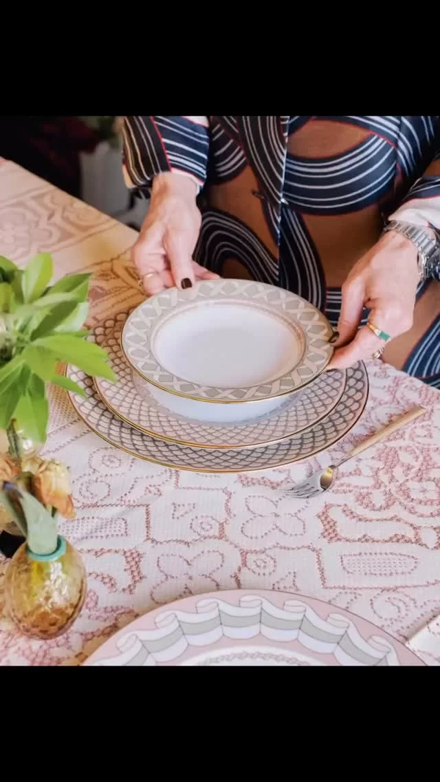 Last month, we caught up with our founder @rachelbirthistle to find out why she and @tai.bake.cook chose @ladoublej’s new Napoli Rosa collection for the upcoming wedding. 🤍 “The natural tones felt completely in tune with the setting—we’re hosting the ceremony in an old quarry filled with sandy, golden hues. These plates bring in warmth with their soft pinks and pistachio greens, especially layered over a lace tablecloth. It adds just the right amount of contrast and elegance without taking away from the beauty of the surroundings.” #ladoublej #lakecomoweddings #rachelbirthistle